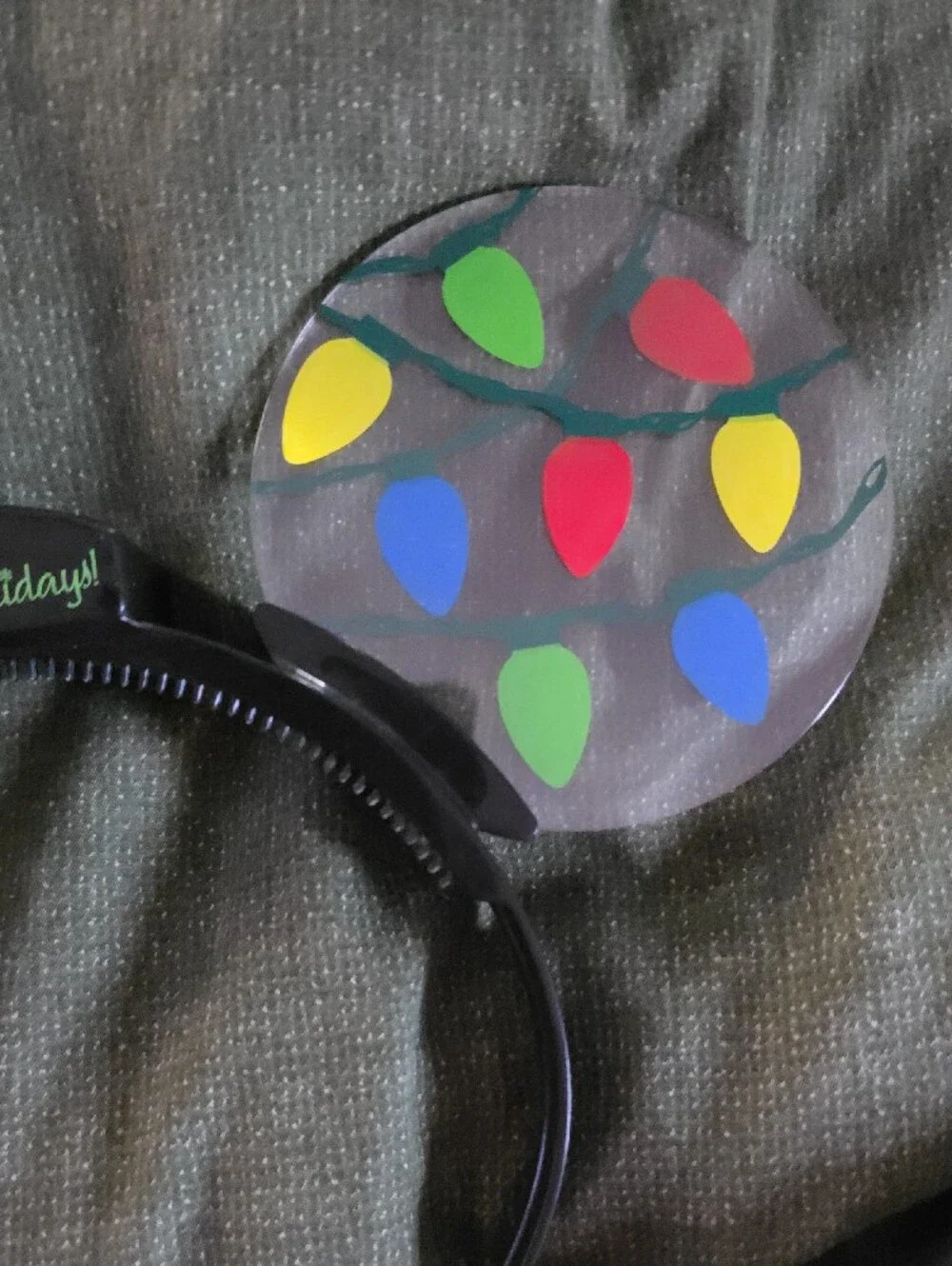 Holiday Mouse Ear Headband in Black